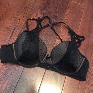 Adore Me Balconette Black Lace Bra